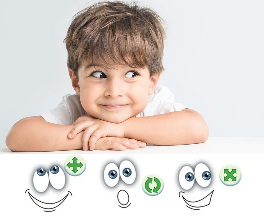 Çocuklarda az görme için görsel jimnastik